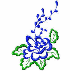 Flowers And Tree Embroidery Design 5